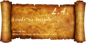 Lovász Anikó névjegykártya