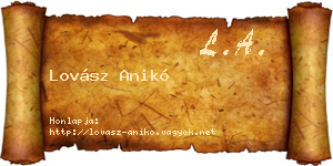 Lovász Anikó névjegykártya